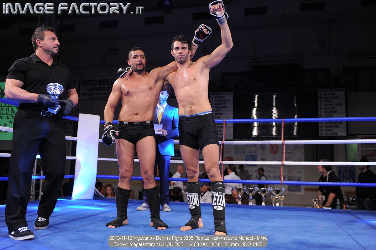 2013-11-16 Vigevano - Born to Fight 3605 Rob Le Noir-Marcello Monetti - MMA